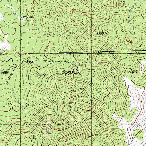 Topographic Map of Mizpah Springs, NV