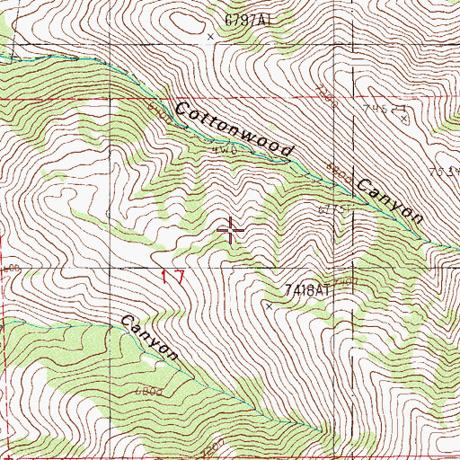 Topographic Map of Lucky Girl Group, NV