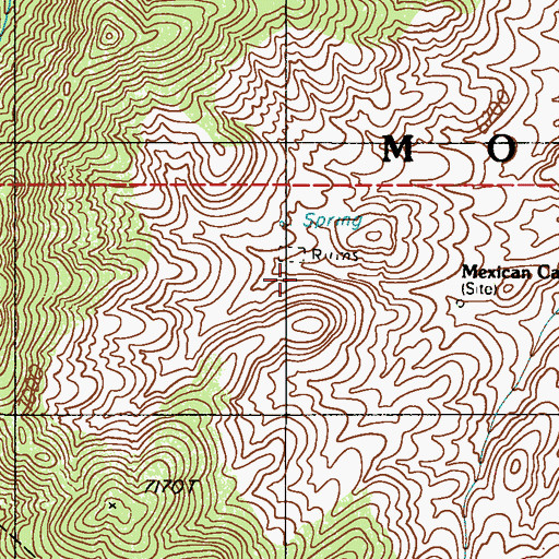 Topographic Map of Patootse Mine, NV