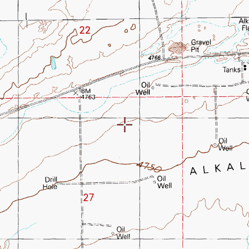 Topographic Map of Trap Spring Oil Field, NV