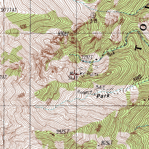 Topographic Map of Tungsten King Mine, NV