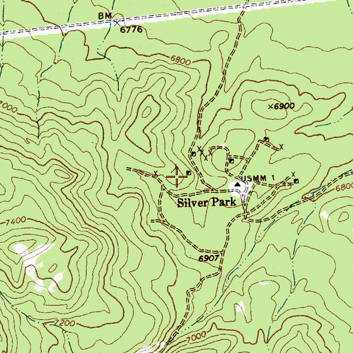 Topographic Map of Solo Joker Mine, NV