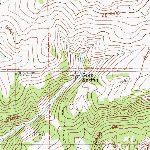 Topographic Map of Seep Spring, NV