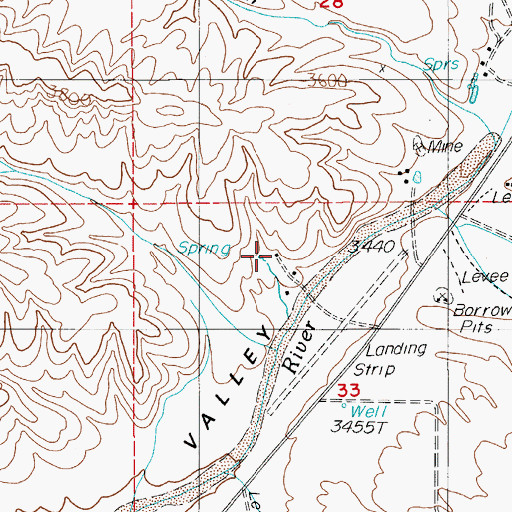 Topographic Map of Vickies Star Ranch, NV