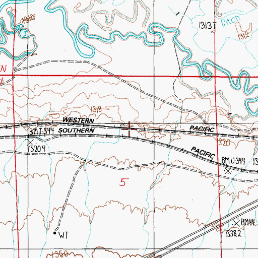 Topographic Map of Bliss, NV