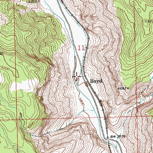 Topographic Map of Boyd, NV