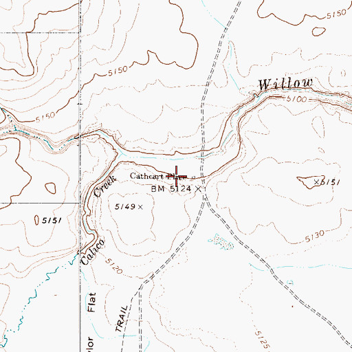 Topographic Map of Cathcart Place, NV