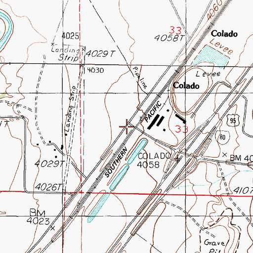 Topographic Map of Colado, NV