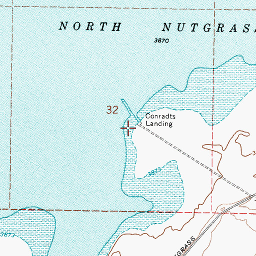 Topographic Map of Conradts Landing, NV