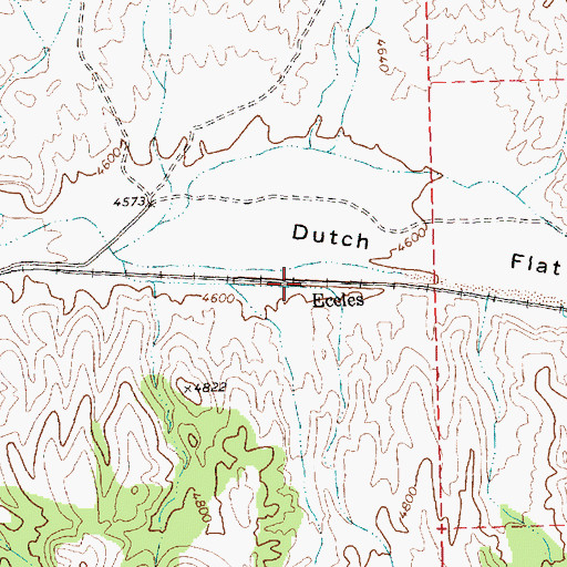 Topographic Map of Eccles, NV