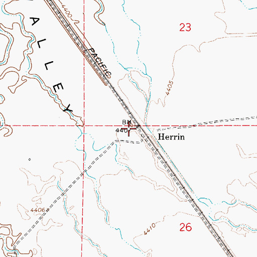 Topographic Map of Herrin, NV