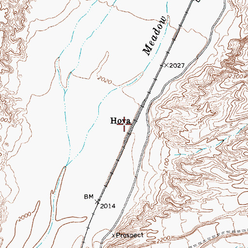 Topographic Map of Hoya, NV