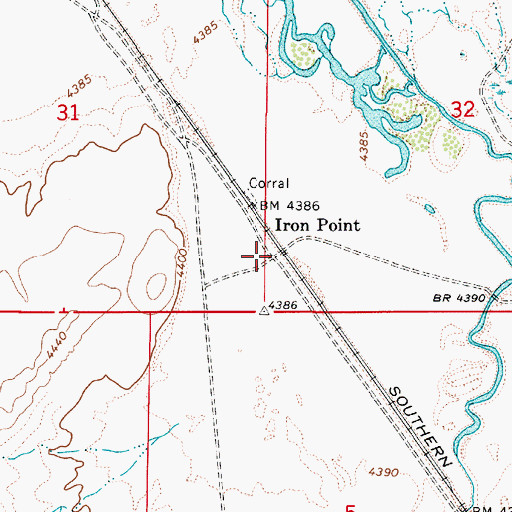 Topographic Map of Iron Point (historical), NV