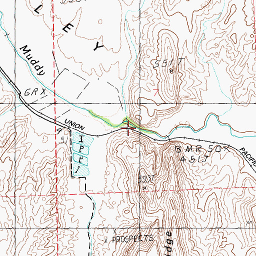 Topographic Map of Jackman, NV