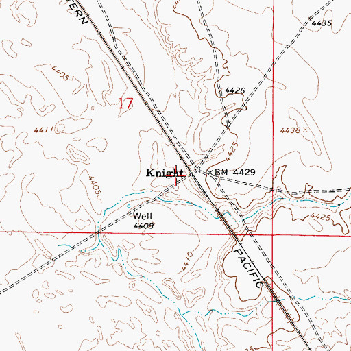 Topographic Map of Knight, NV