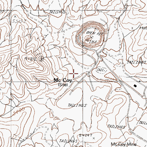 Topographic Map of McCoy, NV
