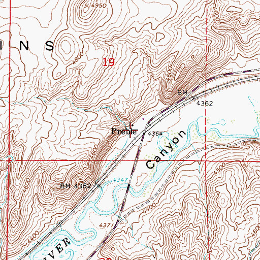 Topographic Map of Preble, NV