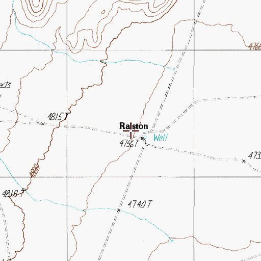 Topographic Map of Ralston, NV