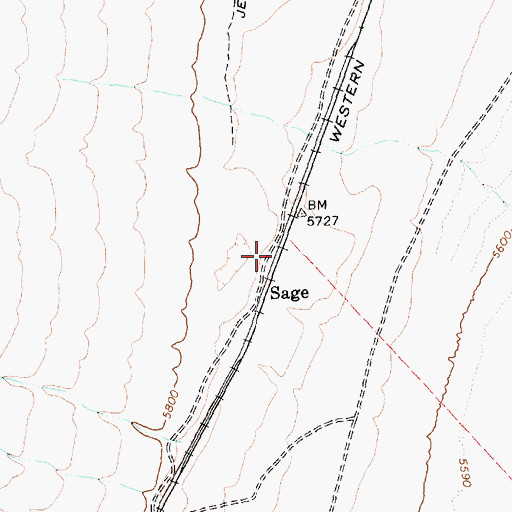 Topographic Map of Sage, NV