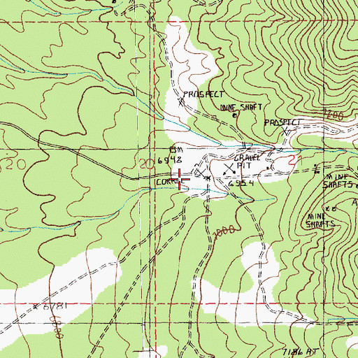 Topographic Map of Sprucemont, NV