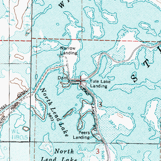 Topographic Map of Tule Lake Landing, NV