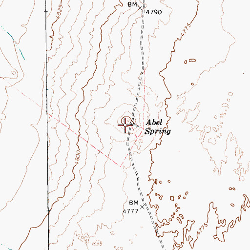 Topographic Map of Abel Spring, NV