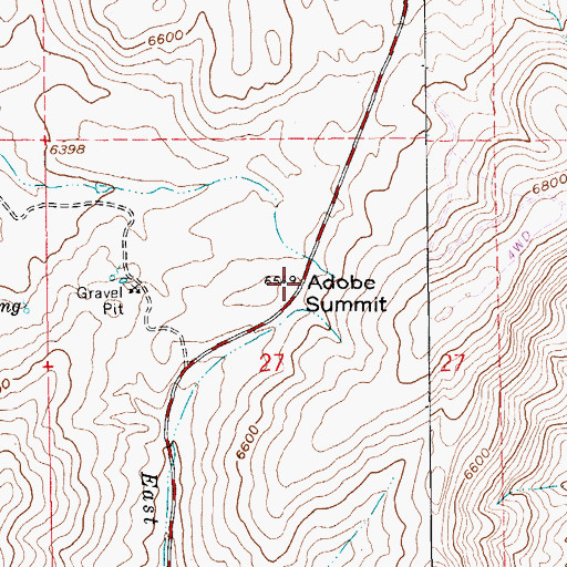 Topographic Map of Adobe Summit, NV