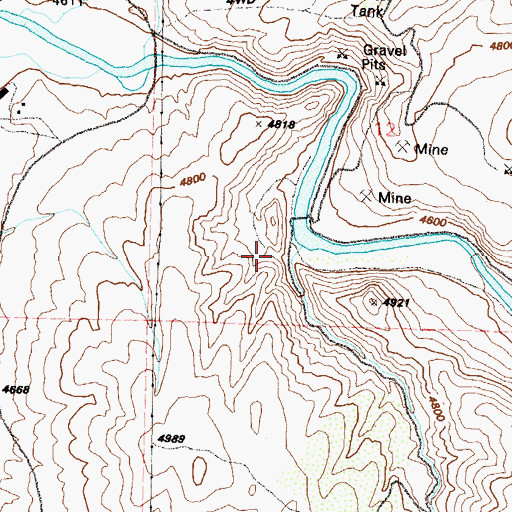 Topographic Map of Brunswick Canyon, NV