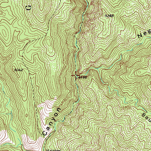 Topographic Map of Negro Canyon, AZ