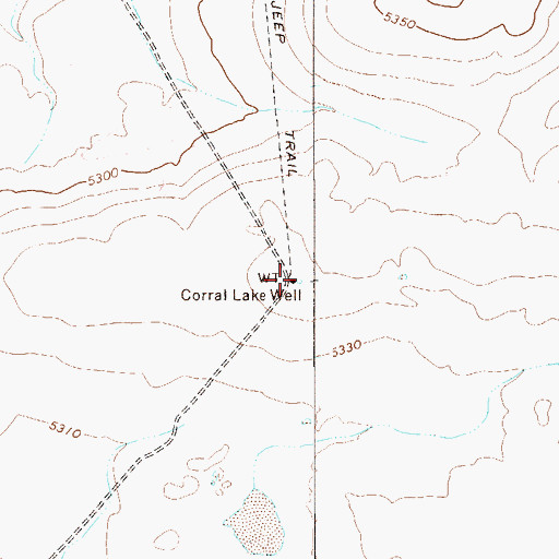 Topographic Map of Corral Lake Well, NV