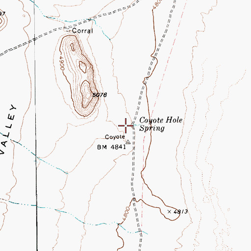 Topographic Map of Coyote Hole Spring, NV