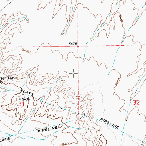 Topographic Map of Dennis Flats, NV