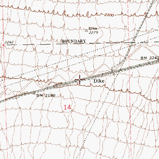 Topographic Map of Dike, NV