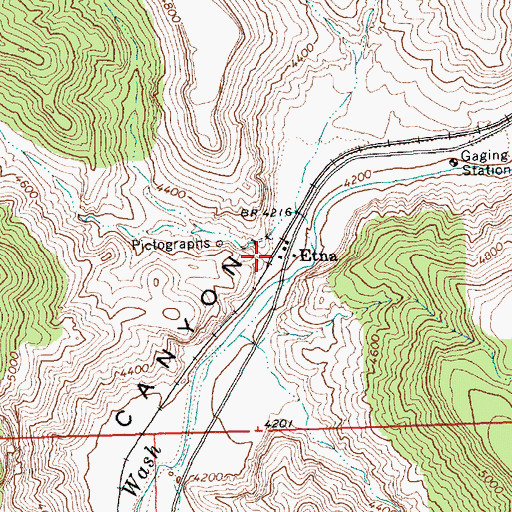 Topographic Map of Etna, NV