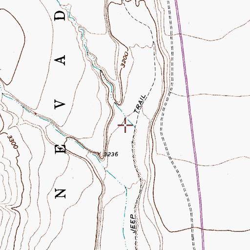 Topographic Map of Fortymile Canyon, NV
