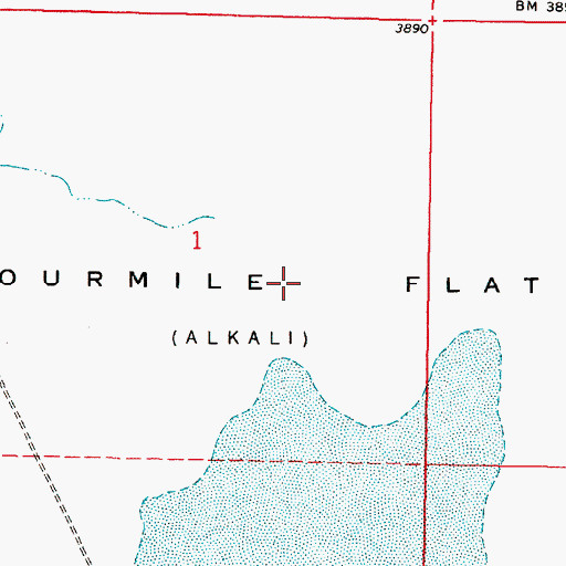Topographic Map of Fourmile Flat, NV