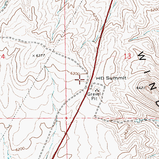 Topographic Map of H D Summit, NV