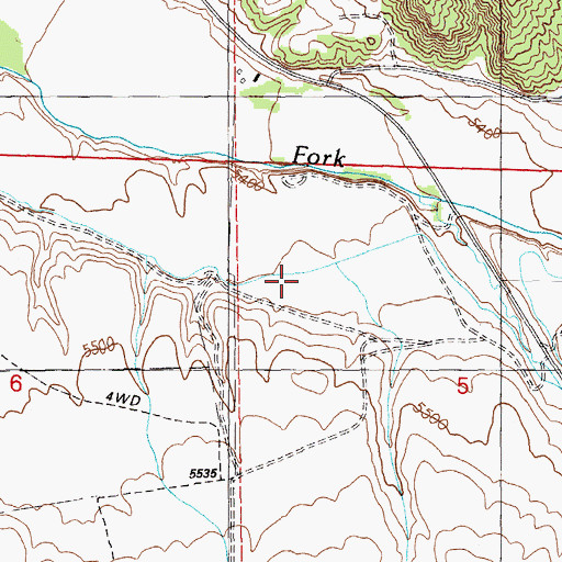 Topographic Map of Hankins Bellinger Ditch, NV