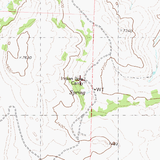 Topographic Map of Indian Pole Camp, NV