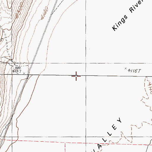 Topographic Map of Kings River Valley, NV