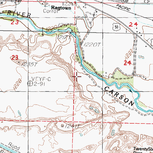 Topographic Map of Lahontan Valley, NV