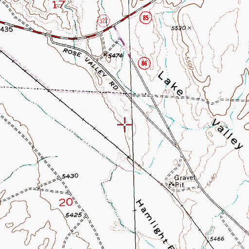 Topographic Map of Lake Valley, NV