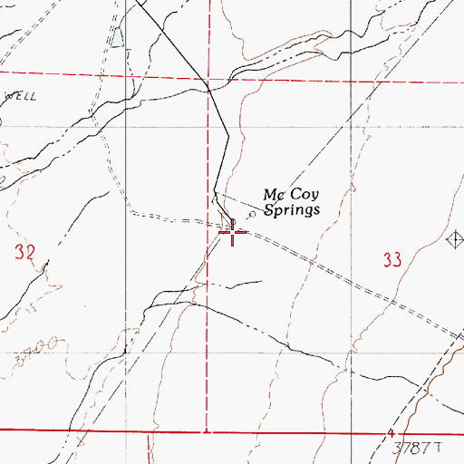 Topographic Map of McCoy Springs, NV