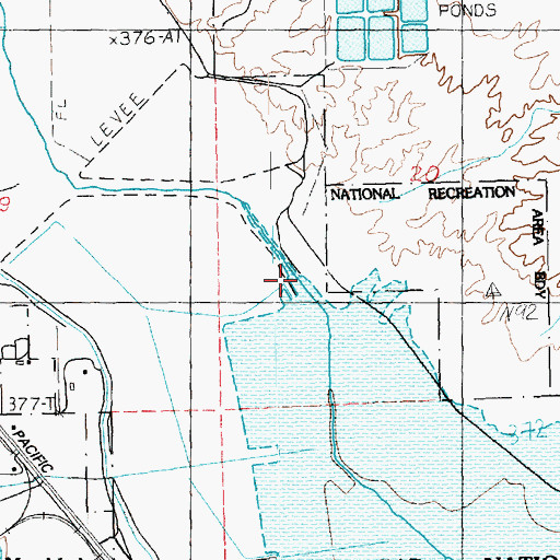 Topographic Map of Moapa Valley, NV