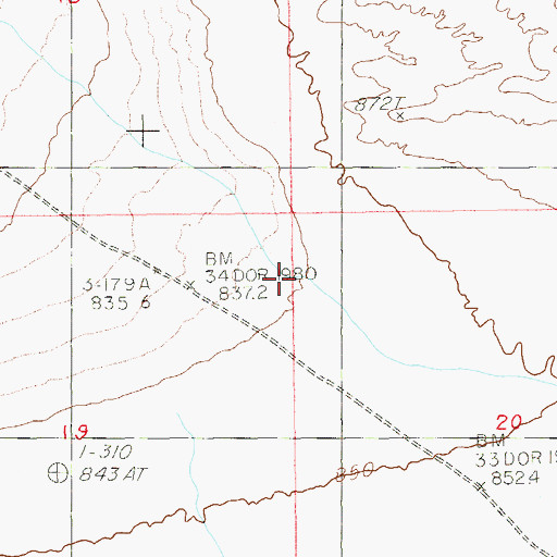 Topographic Map of Pahrump Valley, CA