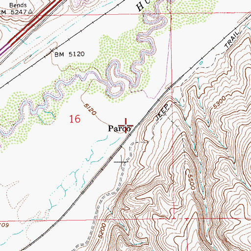 Topographic Map of Pardo, NV