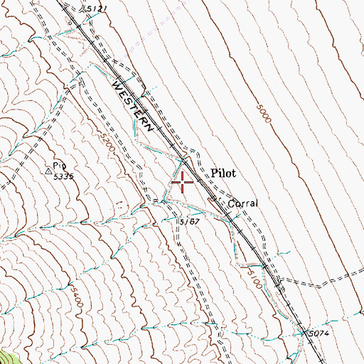 Topographic Map of Pilot, NV