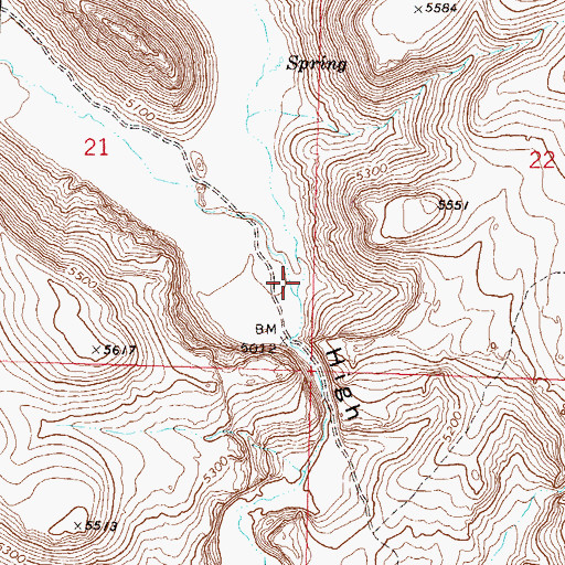 Topographic Map of Pole Canyon, NV