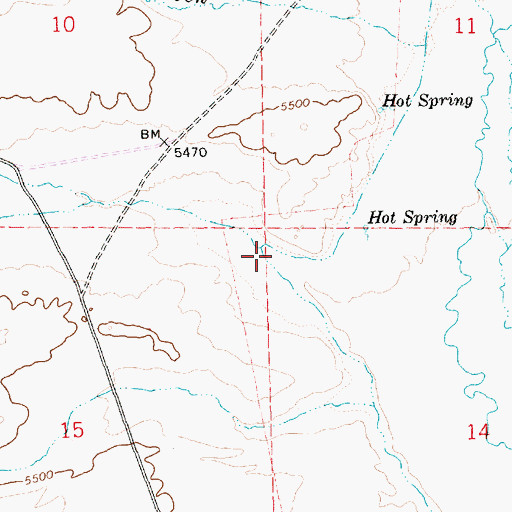 Topographic Map of Pole Creek, NV