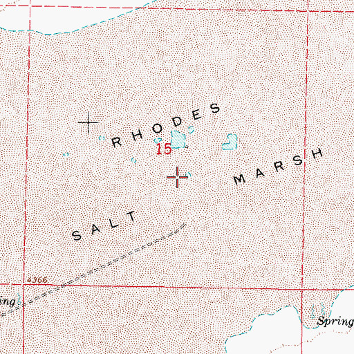 Topographic Map of Rhodes Salt Marsh, NV